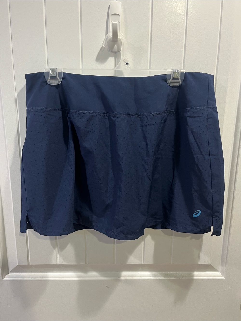 ASICS Navy Athletic Skort with Built-In Shorts Size L NWOT Summer Tennis Run New